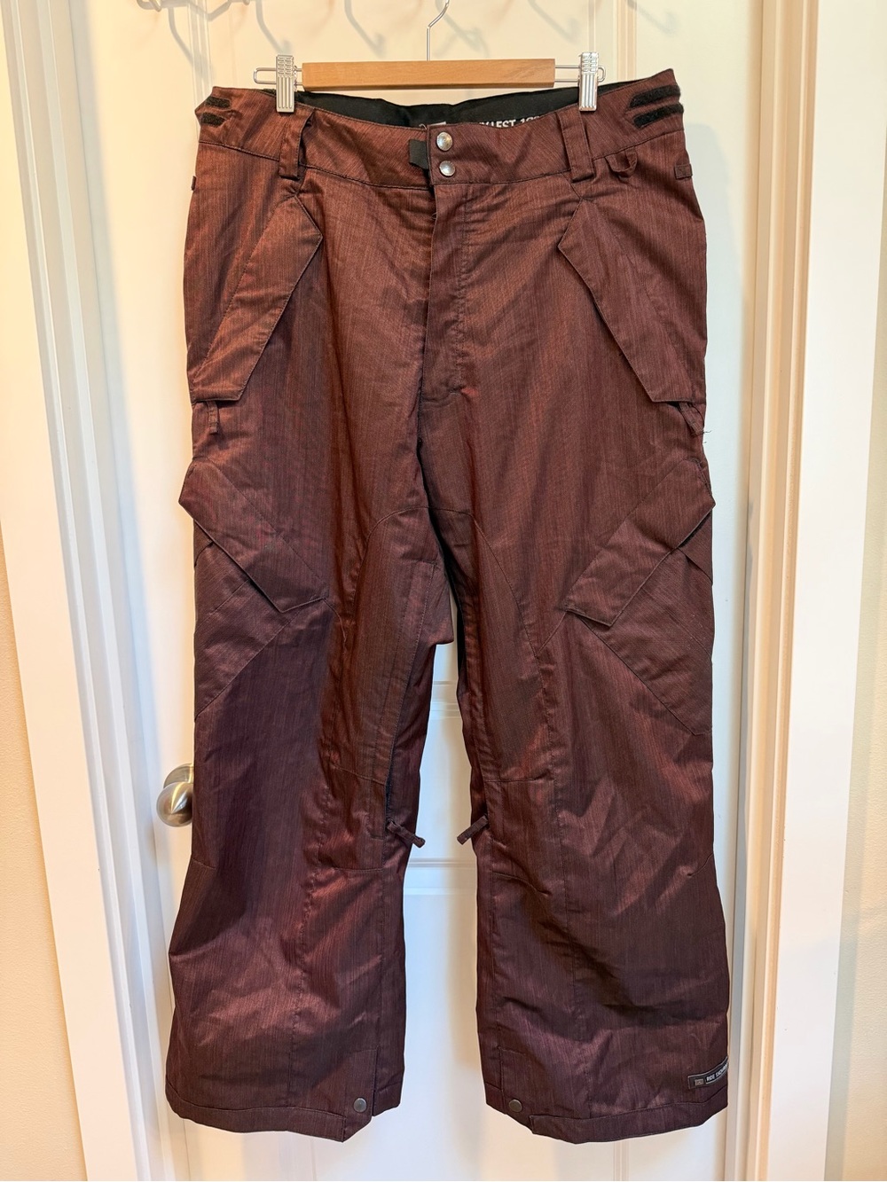 Ride Snowboard Co Men's Rust Brown Cargo Snowboarding Pants Outdoor Snow Men’s L